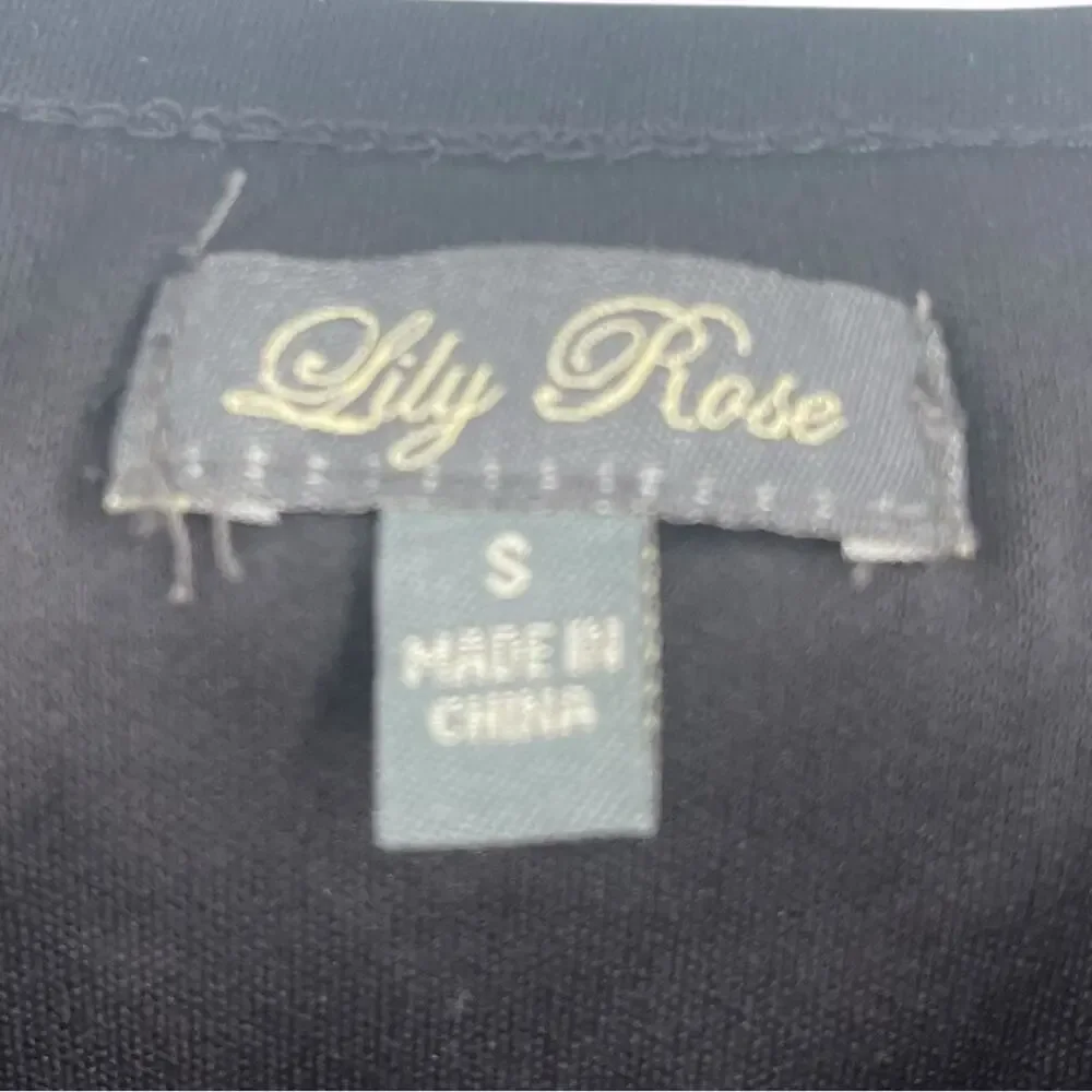 Black Sequin Mini Fitted Skirt Lily Rose small EUC